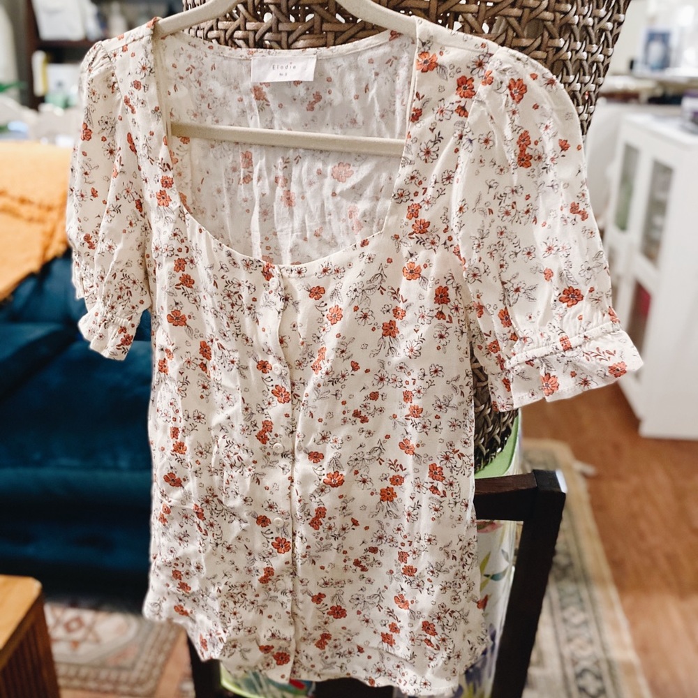 Floral Peasant Elodie blouse, sz S